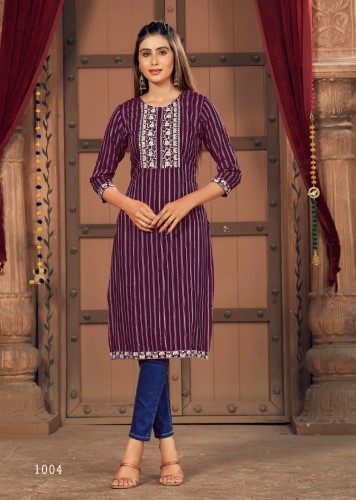 Rasian Silk Embroidered Kurtis